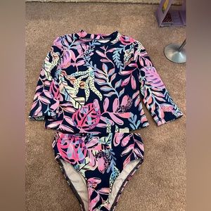 Lilly Pulitzer toddler rash guard two piece